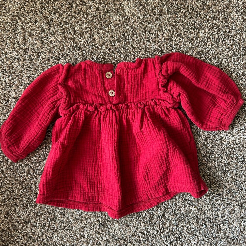 Red Ruffled Baby Top - Picture 2 of 2